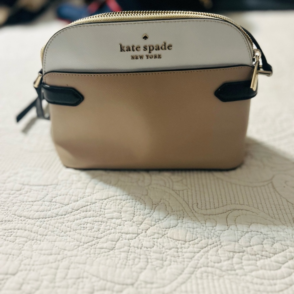 kate spade Two-Tone Cream and Tan Crossbody Bag
